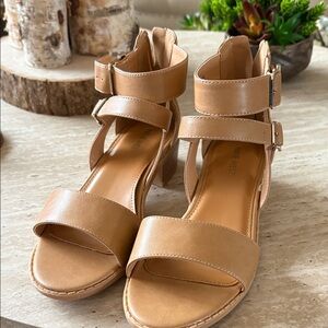 Nine West Tan Strappy Sandals